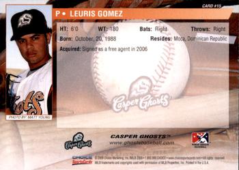2009 Choice Casper Ghosts #15 Leuris Gomez Back