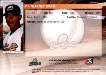 2009 Choice Casper Ghosts #25 Vianney Mayo Back