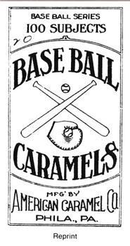 1909-11 American Caramel (E90-1) Hall of Fame Reprints #NNO Ty Cobb Back
