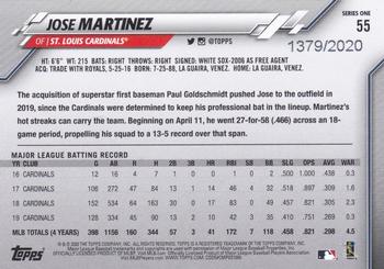 2020 Topps - Gold #55 Jose Martinez Back