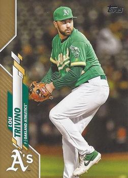 2020 Topps - Gold #587 Lou Trivino Front