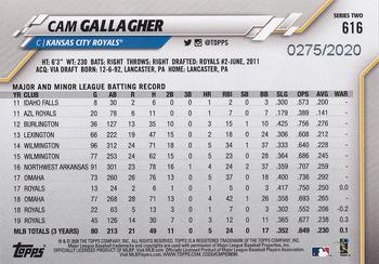 2020 Topps - Gold #616 Cam Gallagher Back