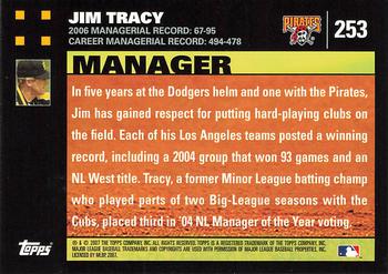 2007 Topps - 1st Edition #253 Jim Tracy Back