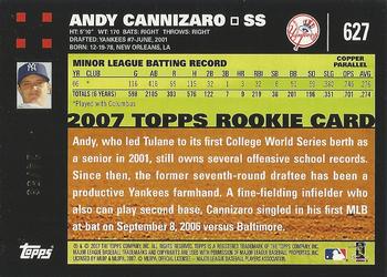 2007 Topps - Copper #627 Andy Cannizaro Back