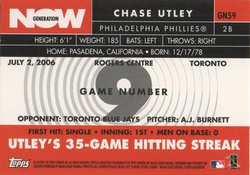 2007 Topps - Generation Now #GN59 Chase Utley Back