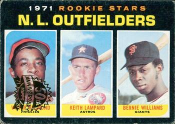 2020 Topps Heritage - 50th Anniversary Buybacks #728 N.L. Outfielders 1971 Rookie Stars - Redmond / Lampard / Williams) Front
