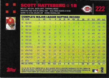 2007 Topps - Red Back #222 Scott Hatteberg Back