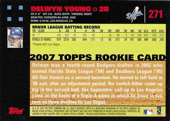 2007 Topps - Red Back #271 Delwyn Young Back
