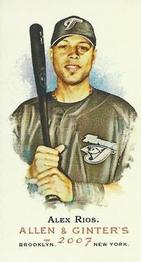 2007 Topps Allen & Ginter - Mini No Card Number #NNO Alex Rios Front