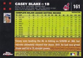 2007 Topps Chrome - Refractors #161 Casey Blake Back