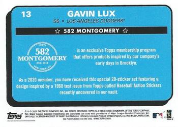 2019-20 Topps 582 Montgomery Club Set 2 #13 Gavin Lux Back