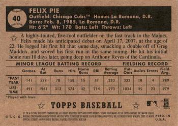 2007 Topps Rookie 1952 Edition - Black Back #40 Felix Pie Back