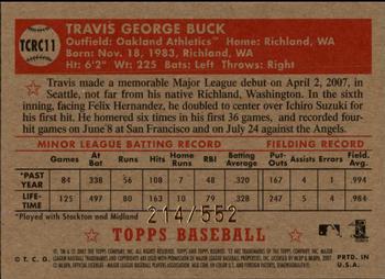 2007 Topps Rookie 1952 Edition - Chrome Refractors #TCRC11 Travis Buck Back