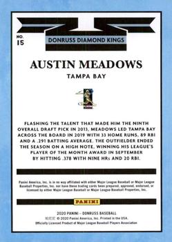 2020 Donruss - Holo Blue #15 Austin Meadows Back