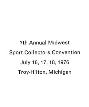 1976 Midwest Sports Collectors Convention Detroit Tigers #NNO Billy Rogell Back