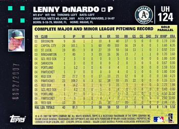 2007 Topps Updates & Highlights - Gold #UH124 Lenny DiNardo Back