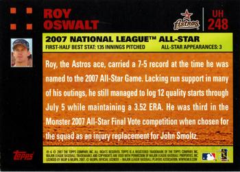 2007 Topps Updates & Highlights - Red Back #UH248 Roy Oswalt Back