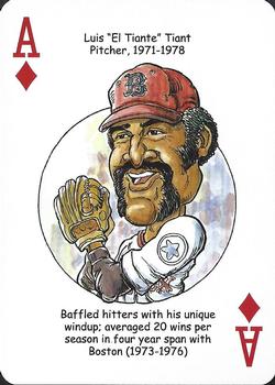 2019 Hero Decks Boston Red Sox Baseball Heroes Playing Cards (15th Edition) #A♦ Luis Tiant Front