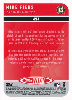 2020 Topps Total #494 Mike Fiers Back