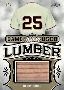2020 Leaf Lumber Kings - Game Used Lumber Relics Gold #GUL-05 Barry Bonds Front