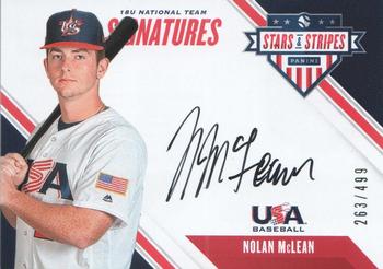 2020 Panini USA Baseball Stars & Stripes - 18U National Team Signatures #18U-NM Nolan McLean Front