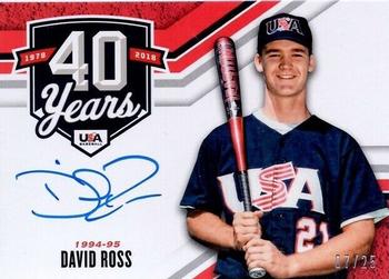 2020 Panini USA Baseball Stars & Stripes - 40th Anniversary Signatures #DR David Ross Front