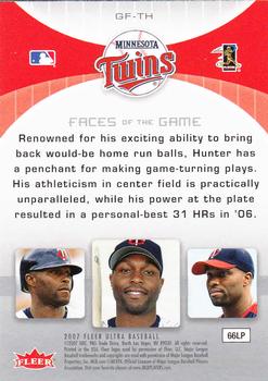 2007 Ultra - Faces of the Game #GF-TH Torii Hunter Back