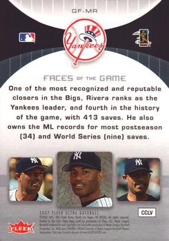 2007 Ultra - Faces of the Game #GF-MR Mariano Rivera Back
