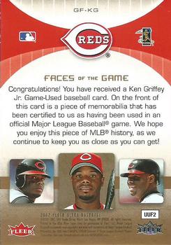 2007 Ultra - Faces of the Game Materials #GF-KG Ken Griffey Jr. Back