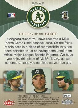 2007 Ultra - Faces of the Game Materials #GF-MP Mike Piazza Back