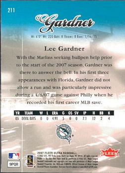 2007 Ultra - Retail #211 Lee Gardner Back