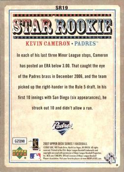 2007 Upper Deck - Star Rookies #SR19 Kevin Cameron Back