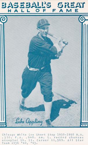 1977 Baseball's Great Hall of Fame Exhibits - Blue #NNO Luke Appling Front