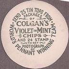 1913 Colgan's Chips Tin Tops (E270-2) #NNO Jack Warhop Back
