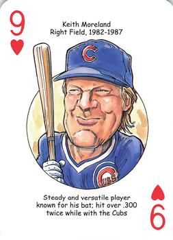 2018 Hero Decks Chicago Cubs Baseball Heroes Playing Cards  #9♥ Keith Moreland Front