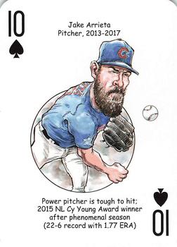 2018 Hero Decks Chicago Cubs Baseball Heroes Playing Cards  #10♠ Jake Arrieta Front