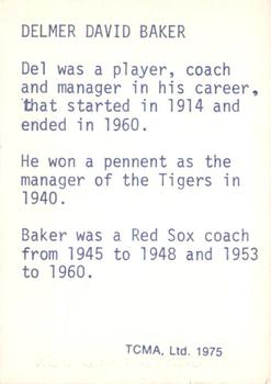 1975 TCMA 1946 Boston Red Sox (Blue Names) #NNO Del Baker Back