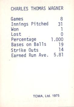 1975 TCMA 1946 Boston Red Sox (Blue Names) #NNO Charlie Wagner Back