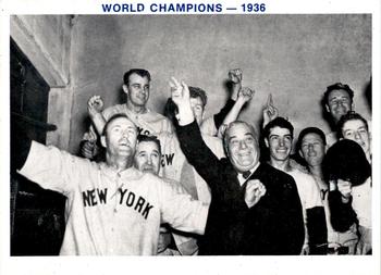 1983 TCMA 1936-39 New York Yankee Dynasty #NNO 1936 World Champions Front