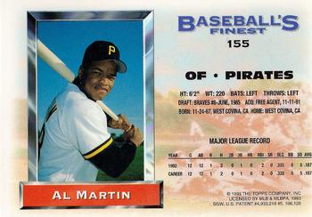 1993 Finest #155 Al Martin Back