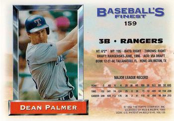 1993 Finest #159 Dean Palmer Back