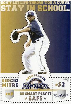 2011 Milwaukee Brewers Police - West Allis Police #NNO Sergio Mitre Front