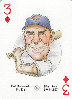 2006 Hero Decks Cincinnati Reds Baseball Heroes Playing Cards #3♦ Ted Kluszewski Front