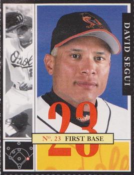 2002 Baltimore Orioles Program Cards #33 David Segui Front