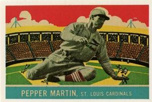 1933 DeLong Gum (R333) (reprint) #17 Pepper Martin Front