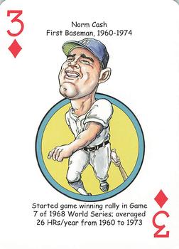 2016 Hero Decks Detroit Tigers Baseball Heroes Playing Cards #3♦ Norm Cash Front