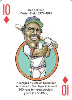 2016 Hero Decks Detroit Tigers Baseball Heroes Playing Cards #10♦ Ron LeFlore Front