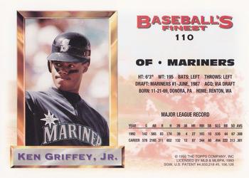 1993 Finest - All-Stars Jumbo #110 Ken Griffey, Jr. Back