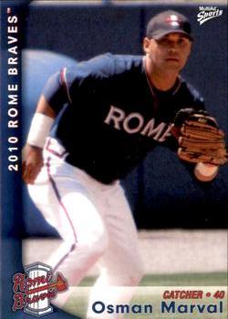 2010 MultiAd Rome Braves #18 Osman Marval Front