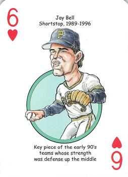 2013 Hero Decks Pittsburgh Pirates Baseball Heroes Playing Cards #6♥ Jay Bell Front